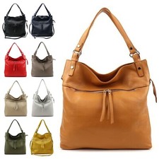 ITALY SCHULTERTASCHE UMHÄNGETASCHE LEDERTASCHE SHOPPER HANDTASCHE ECHT LEDER