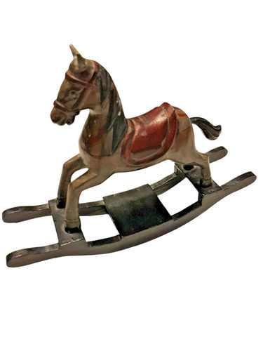 Schaukelpferd holz antik - schaukelpferd,