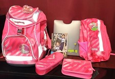 Ergobag Neo+ Pack Schulrucksack Set Schulranzen Mäppchen Turnbeutel Pink Rosa