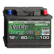 NoVo AGM 80Ah Batterie 12V