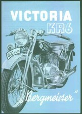 Victoria KR 6 Bergmeister 1953 Motorrad Prospekt Verkaufsprospekt sales brochure
