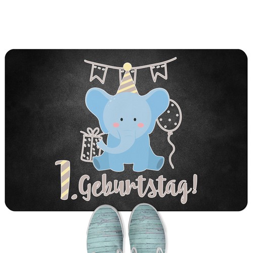 Geburtstag blauer elefant - geburtstag,,