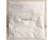 Christian DIOR Paris Kissen Dekokissen Kopfkissen 22,5 x 22,5 cm  weiß neu 