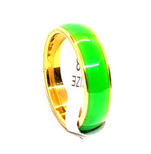 Edelstahl Ring mit Giftgrüner
