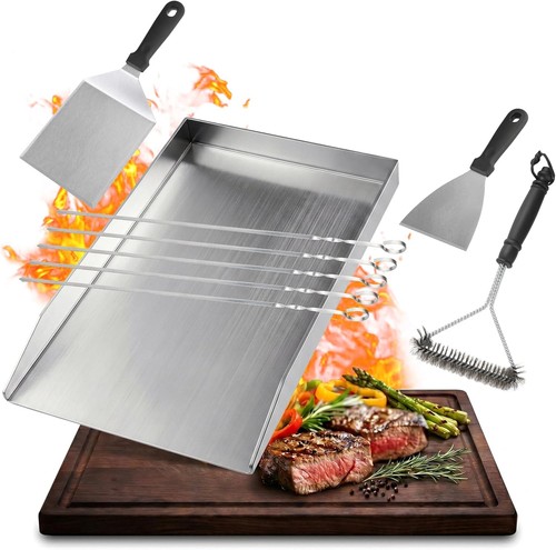 Grillplatte 30x20cm edelstahl - grillplatte,