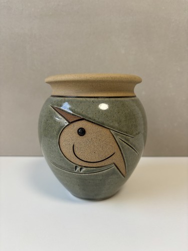Keramikvase vogelmotiv - keramikvase,