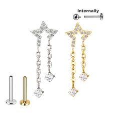 1,2mm Titan Labret Stern