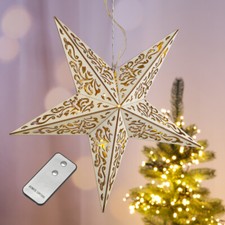 31201 LED Holzstern 40cm Ø