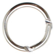 10 St. Rund Karabiner Aluminium 50mm x 5,5mm Silbern Karabinerhaken Rundring Alu