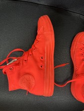 Converse Chuck Taylor Hi  Sneaker Schuhe 150523F orangerot Bright Crimson Neon