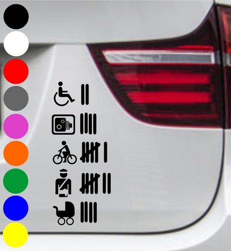 Autoaufkleber strichliste - wd,
