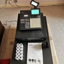 Casio SE-C450 Elektronische Registrierkasse - Schwarz + Alle Schlüssel + Kassenrollen + Handbuch