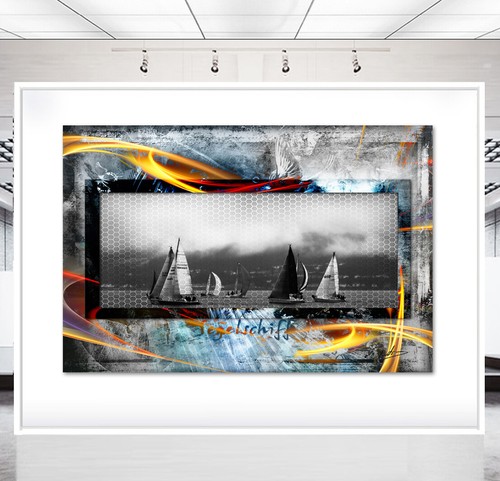 Leinwand bild segelschiff - leinwand,