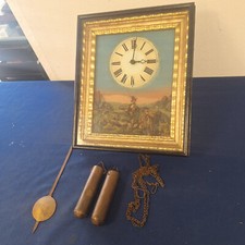 Alte biermeier bilderuhr - biermeier,