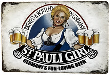 St Pauli Girl Beer Tin Sign