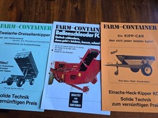 FARM CONTAINER Kipper Ballenschleuder Landmaschine Prospekt Brochure