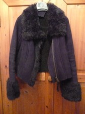 Jacke Gr.L schwarz ZARA Faux