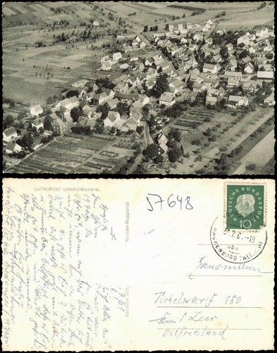 Ansichtskarte unnau luftbild - unnau,