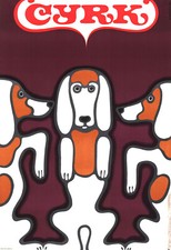 Cyrk - Zirkus ORIGINAL polnisches Zirkus-Plakat von 1969 Entwurf W Gorka ZUSTAND