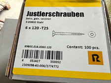 Reyher Justierschrauben 6x120mm 100Stck seko galv.verzinkt / H2PalContGar