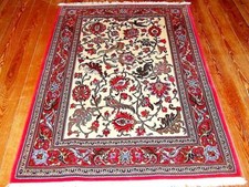 Orient Brücke handgeknüpfter erlesener Perser Teppich Ghom Kork 165x110 cm  NEU