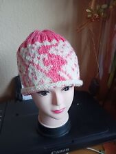 Strickmütze für Damen Handarbeit gestrickt 54/56cm Teilpatent Norweger Neu 