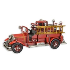 9932129-d Nostalgisches Modell-Auto Oldtimer Feuerwehr 16x14x36cm