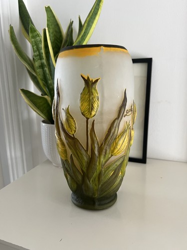 Vintage tulpenvase glas - tulpenvase,