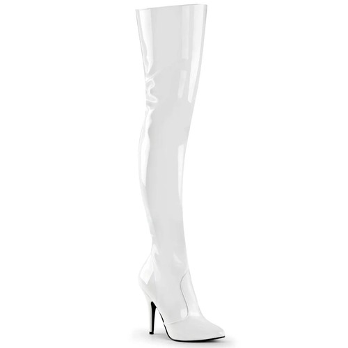 Pleaser overknee stiefel - stiefel, weiss