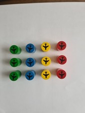 Spielsteine aus Holz, f. eigenes entworfenes Spiel, 12 Stück