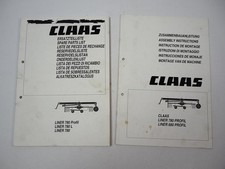 Claas Liner 780 Profil L Kreiselschwader Ersatzteilliste Montageanleitung 2003