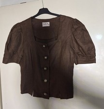 Gr. 44 Trachtenbluse braun
