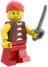 Lego Minifigur: Pirat mit