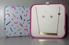 FOSSIL Damen Kette Ohrringe Set Stern goldfarben JF03048710 in Geschenkbox NEU