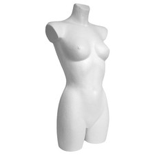 Torso weiblich aus Styropor als Schaufensterpuppe Schneiderpuppe