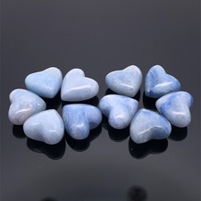 SAMMLERSTEIN 10ER SET  HERZ BLAUQUARZ  ges. ca. 98,30 ct. SCHMUCKJAGD
