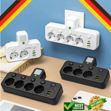5 oder 4 Fach EU Steckdose Mehrfachstecker Steckdosenleiste Adapter Mit USB NEU