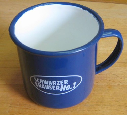 Blech tasse tabak - blech-tasse, schwarzer