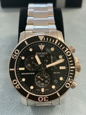 Tissot Seastar 1000 schwarzes Zifferblatt, Edelstahlarmband T120.417.11.051.00