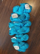 600g / 6x Reine Seide Sublime Cocon Wolle türkis selten