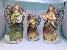 3 Engel Deko Weihnacht Figuren musizieren Tischdeko 