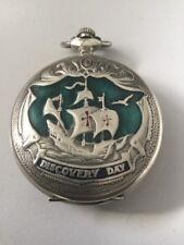 TASCHENUHR POCKET WATCH LÄUFT Christoph Kolumbus DISCOVERY DAY 500 Jahre AMERIKA