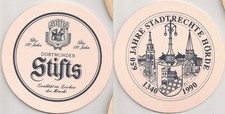 Dortmunder Stifts-Bier - alter Bierdeckel "650 Jahre Stadtrechte Hörde" 1990