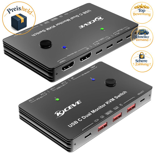 Kvm switch monitore - switch, usb-c