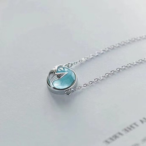Halskette opal blau - opal,