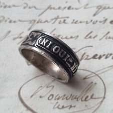 Vintage Silberring Ni Oui Ni