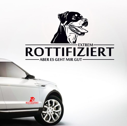 Rottweiler hundeaufkleber - rottweiler,
