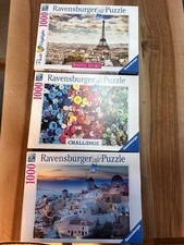 3 Stück Puzzle Konvolut, 1000