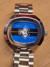 Anker Vintage Scheibenuhr Digital Armbanduhr Uhr mechanisch Handaufzug