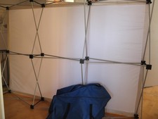 Stellwand Paravent weiß faltbar 22 cm x 151 cm mit Tasche